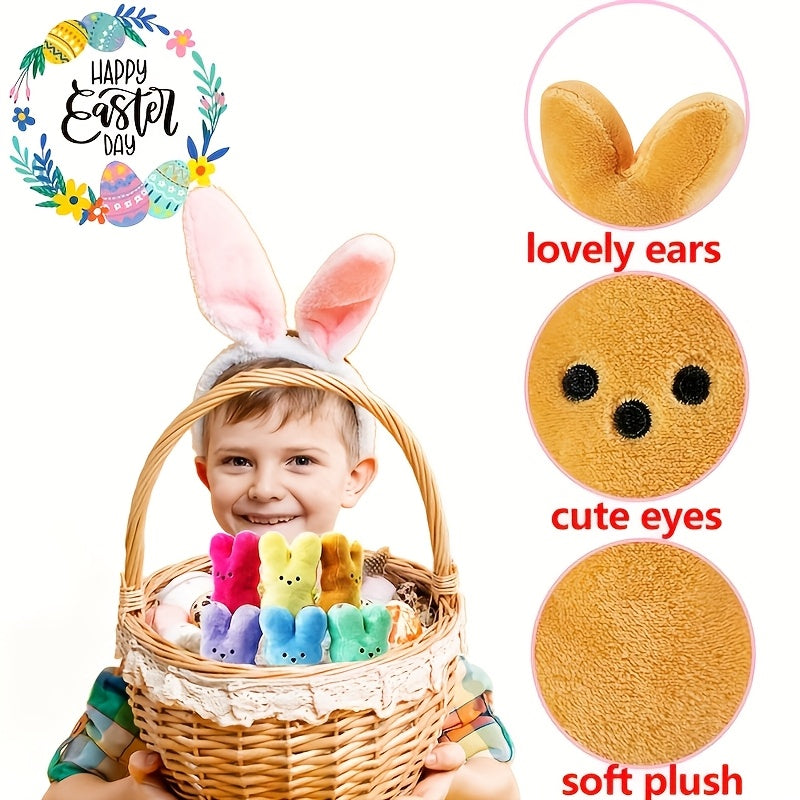 12pcs Assorted Color Easter Bunny Plush Toys