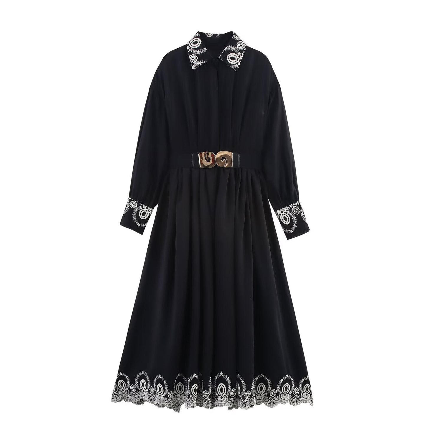 Elegant Embroidered Dress, Central Park | Women - BYMANYC ® New York-2