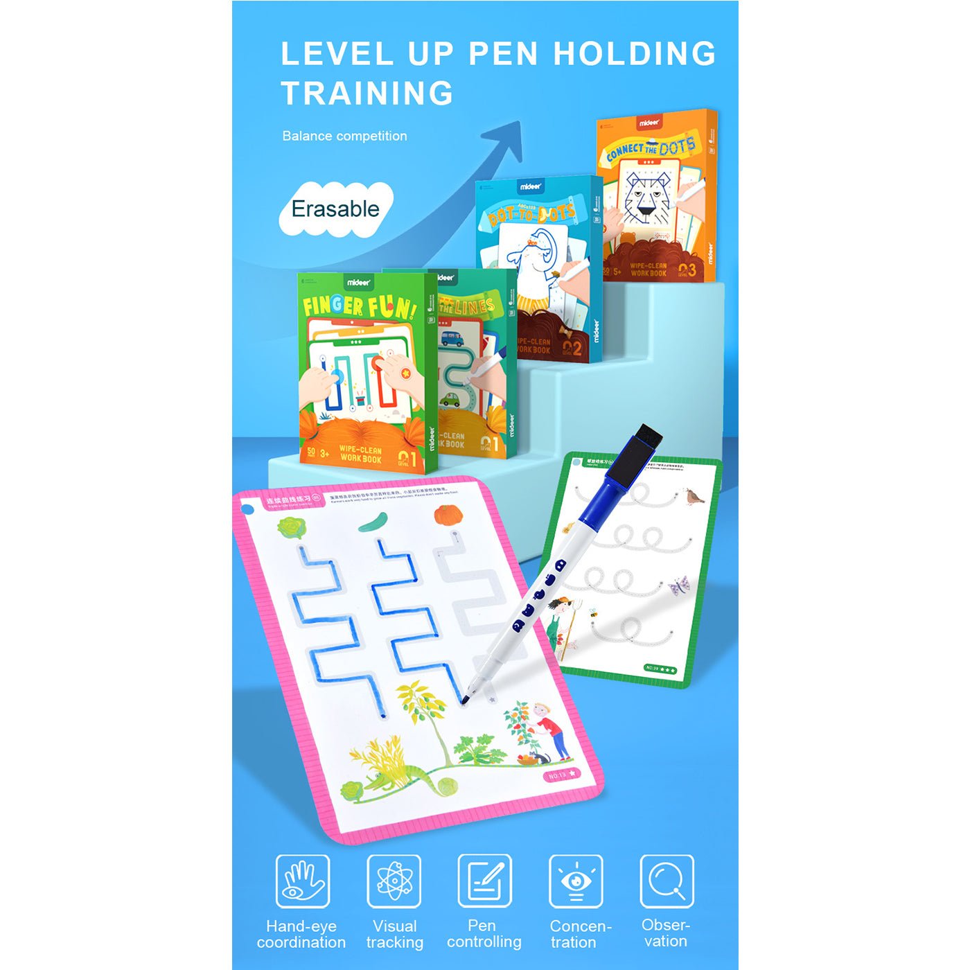 Dot To Dots Wipe-clean Work Book