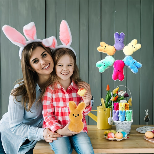 12pcs Assorted Color Easter Bunny Plush Toys