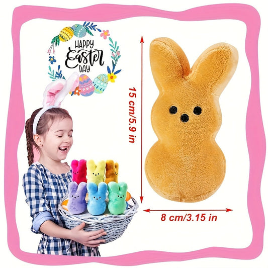 12pcs Assorted Color Easter Bunny Plush Toys