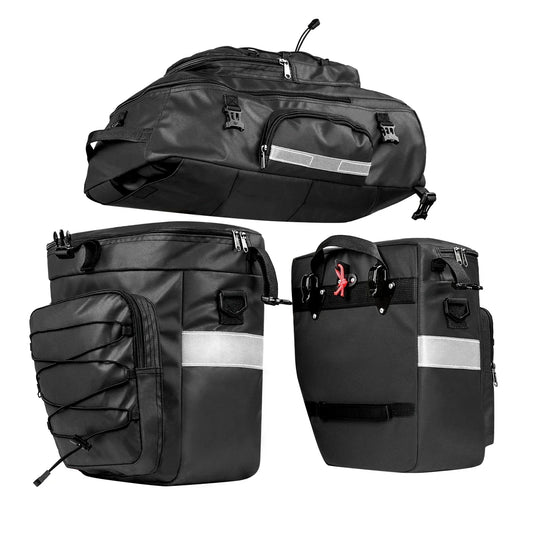 3-in-1 Bike Bag 65L Large Capacity Bicycle Rear Rack Pannier-0