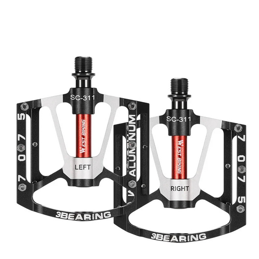 3-Bearing CNC Aluminum Bike Pedals Anti-Slip Black-0