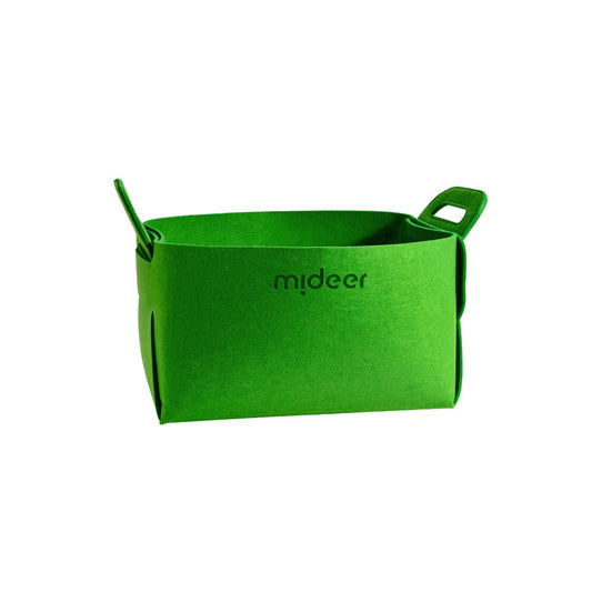 Green Felt Storage Bag Large Capacity Foldable Toy Holder-0